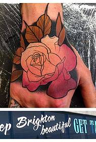 hand back Rose tattoo pattern