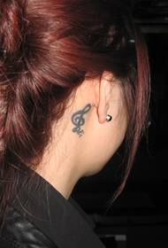 kvinnans öra bakom tatueringsmönstret - 蚌埠 tatueringsbild Bild Xia Yi tatuering rekommenderas
