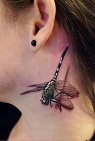 beautiful fashion tattoo picture of the girl's neck