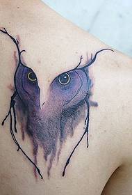 back owl tattoo pattern