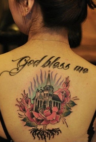 Schlass Tattoo op Perséinlechkeet Rose