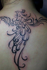 kahaba nyuma kiuhalisia mtazamaji totem phoenix tattoo