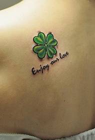 symbolizes the lucky fresh four-leaf clover tattoo