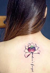 Lotus Tattoos with English Tattoos
