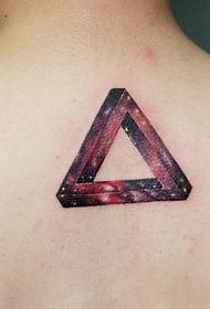 perfect combination of triangle and starry material tattoo