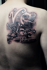muški leđa Blizanci tetovaža