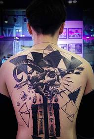 Creative Full-back alternative totem tattoo picture