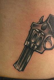 natrag dva uzorka tetovaže sa svijetlim vodenim pištoljem