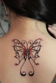 tillbaka fjäril tatuering mönster
