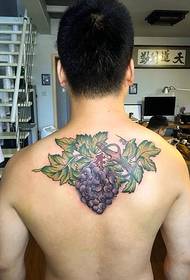 food must have a back grape tattoo pattern