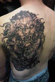 back lion tattoo pattern