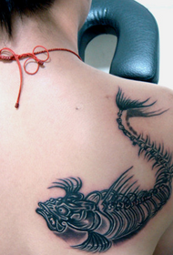 personal fishbone tattoo pattern