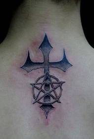 costas clássico cruz tatuagem padrão