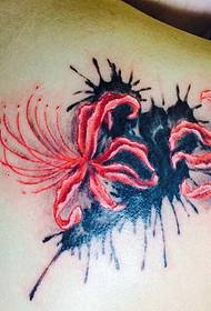 Nakon što je Natrag akvarel cvjetni uzorak tetovaža je plemenit