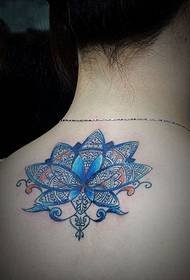 schoonheid terug blauwe vanille charme foto tattoo