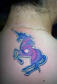 back star unicorn tattoo