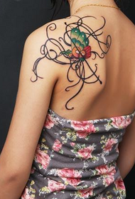 слика лептир тетоважа рамена