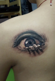 wzór tatuażu horror oko z tyłu 93844 - Tatuaż Strzelca do zgniatania Strzelca