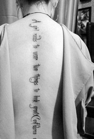 ljepota Natrag stil tipično pismo tetovaža