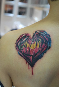 shoulder's love tattoo pattern