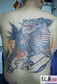 back traditional classic Kirin animal Tattoo