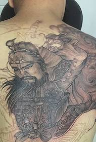 Classic domineering back Guan Gong tattoo