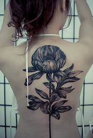 schoonheid terug creatieve bloem pop tattoo patroon