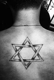 шарм татуировки в форме задней шестигранной звезды 93342- simple 男 назад простое английское слово татуировка татуировки