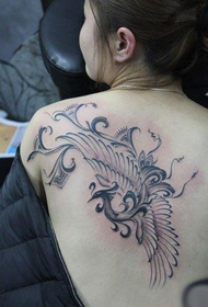 hule back totem phoenix tattoo