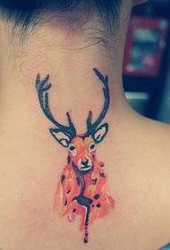 back color small elk fresh and beautiful tattoo