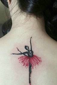 pige tilbage elsker ballet pige tatoveringsmønster