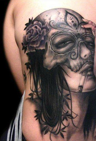 back mask tattoo pattern