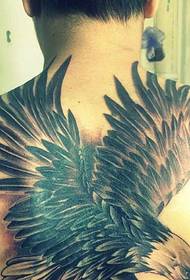 3D Eagle Tattoo Pattern with Back Spiral