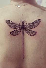 patrón de tatuaje de backdragonfly