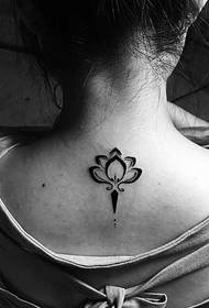 suitable for girls' back personality tattoo pictures