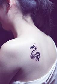 shoulder small dragon totem tattoo