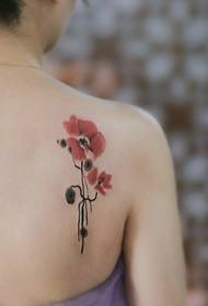 sexy and beautiful poppies tattoo picture