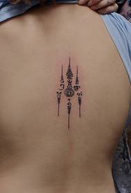 female Thai Buddhist lucky Symbol tattoo