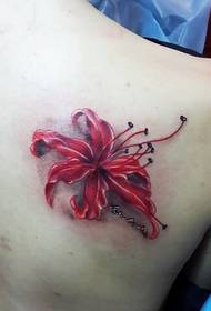 fascinating other side flower tattoo