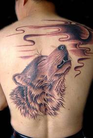 image de tatouage de loup de sifflet arrière