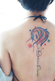 Tantaran'ny zazavavy Rainbow Rainbow Unicorn Tattoo