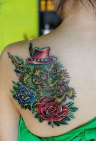 Creative Animal Rose Tattoo
