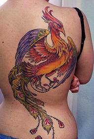 back beautiful phoenix tattoo image
