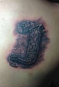 back crack stein tatovering bilde