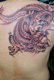 male back dragon tattoo pattern 94342 - Back Wings Swords Tattoo mahalo
