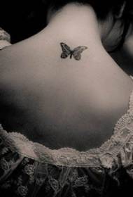 schoonheid terug vlinder tattoo patroon