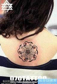back beautiful aesthetic totem floral tattoo pattern