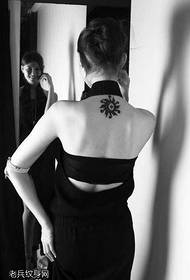 Back Sun Totem Tattoo Pattern
