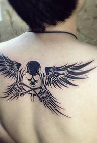 Артқа Totem Twist Wings татуировкасы