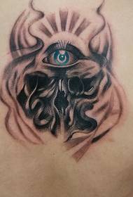 грбот на окото и черепот комбинирана шема на тетоважи
